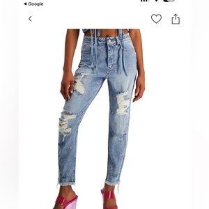 Cute butterfly jeans